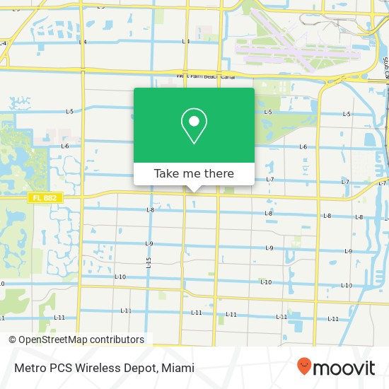 Mapa de Metro PCS Wireless Depot