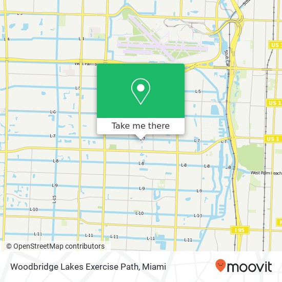 Woodbridge Lakes Exercise Path map