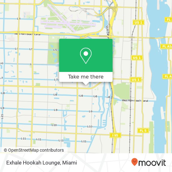 Mapa de Exhale Hookah Lounge