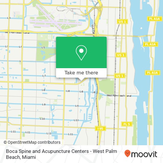 Mapa de Boca Spine and Acupuncture Centers - West Palm Beach