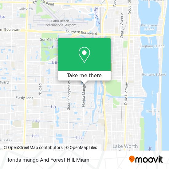 Mapa de florida mango And Forest Hill