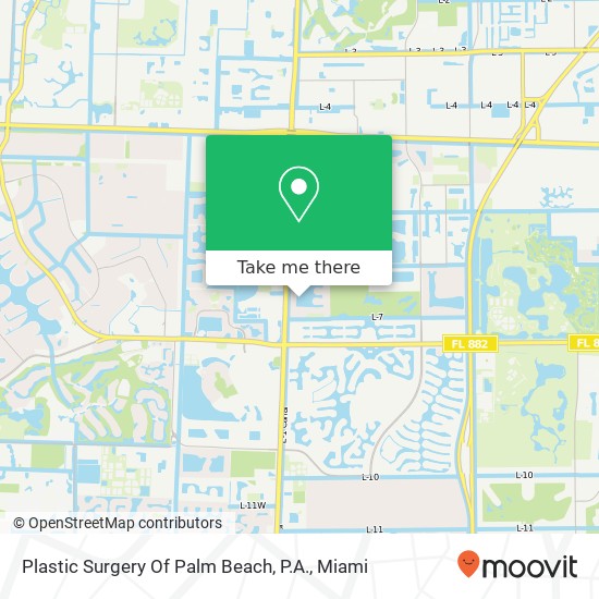 Plastic Surgery Of Palm Beach, P.A. map