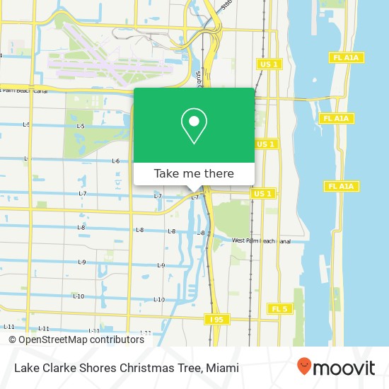 Mapa de Lake Clarke Shores Christmas Tree