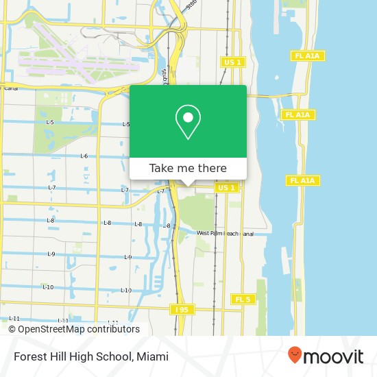 Mapa de Forest Hill High School