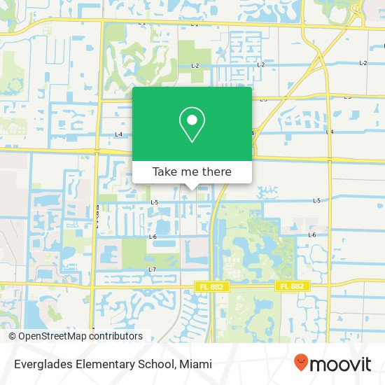 Everglades Elementary School map