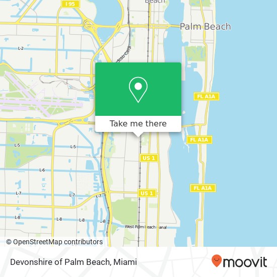 Devonshire of Palm Beach map