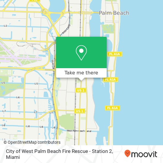 Mapa de City of West Palm Beach Fire Rescue - Station 2