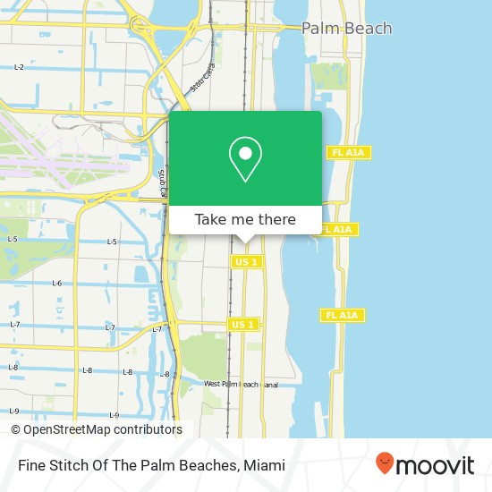 Fine Stitch Of The Palm Beaches map