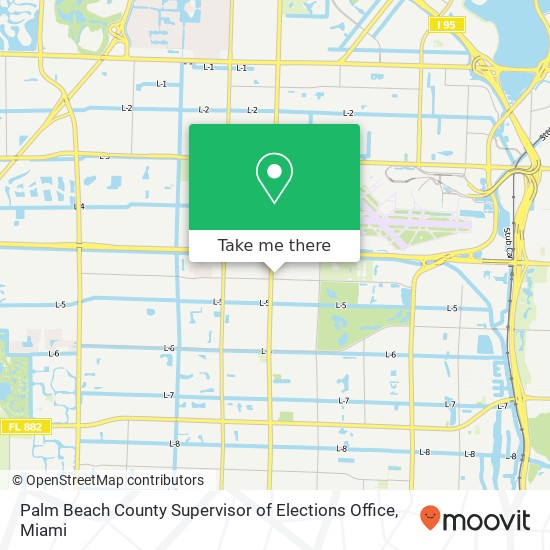 Mapa de Palm Beach County Supervisor of Elections Office