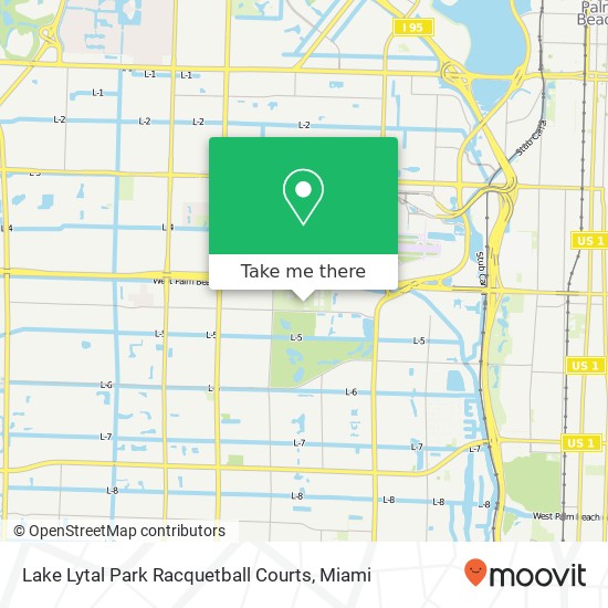 Lake Lytal Park Racquetball Courts map