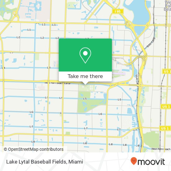 Lake Lytal Baseball Fields map