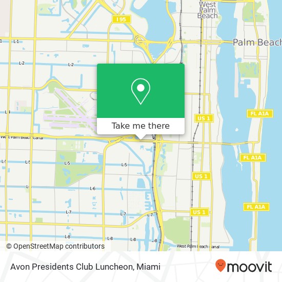 Avon Presidents Club Luncheon map