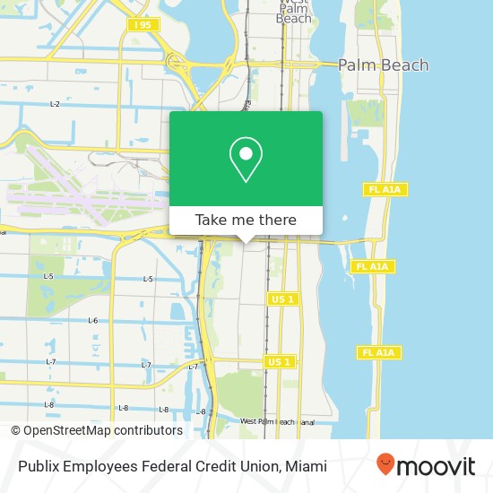 Mapa de Publix Employees Federal Credit Union