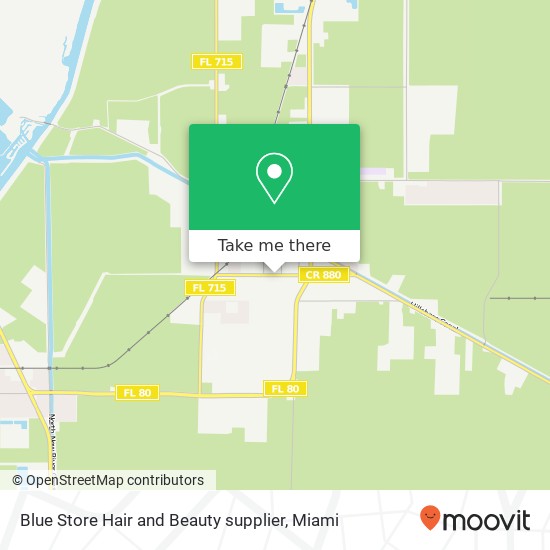 Mapa de Blue Store Hair and Beauty supplier