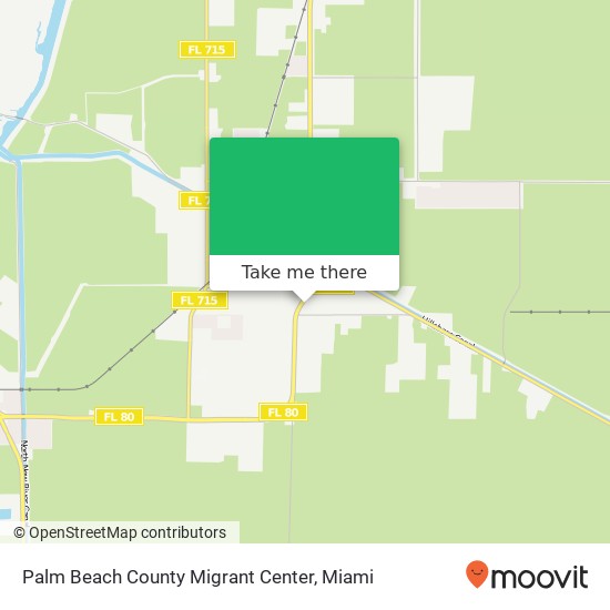 Palm Beach County Migrant Center map