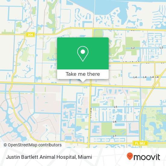 Mapa de Justin Bartlett Animal Hospital