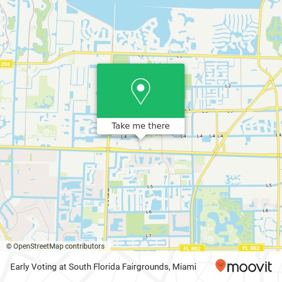 Mapa de Early Voting at South Florida Fairgrounds