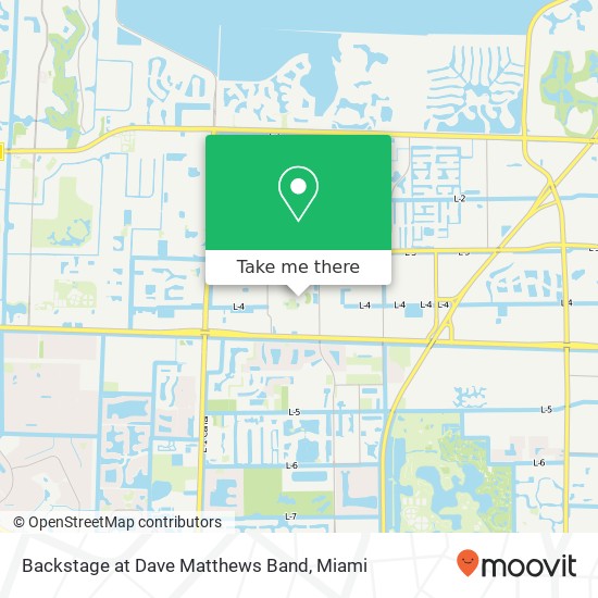 Mapa de Backstage at Dave Matthews Band