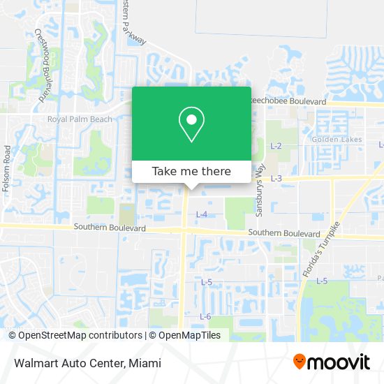 Mapa de Walmart Auto Center