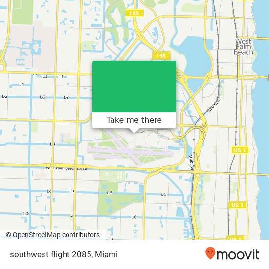 Mapa de southwest flight 2085