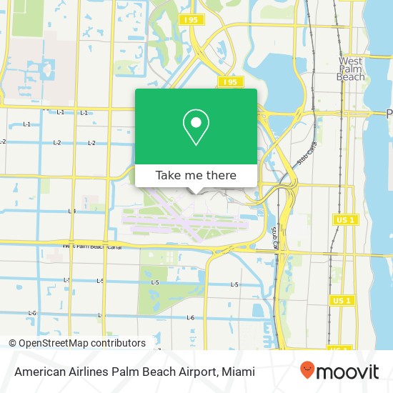 American Airlines Palm Beach Airport map
