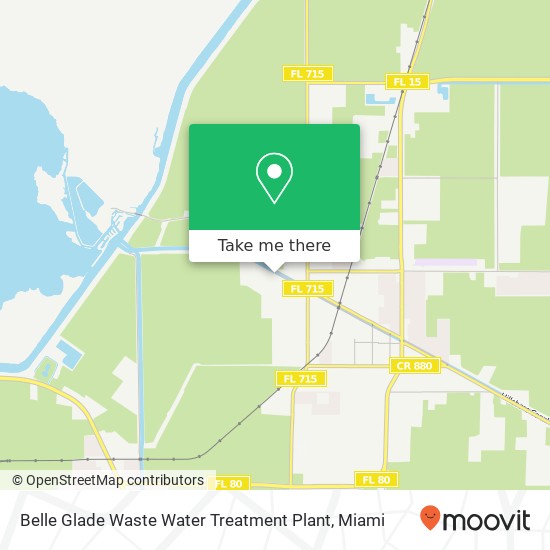 Belle Glade Waste Water Treatment Plant map