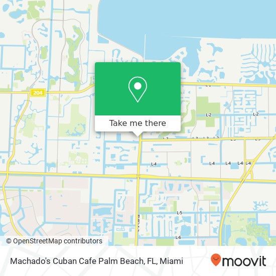 Machado's Cuban Cafe Palm Beach, FL map