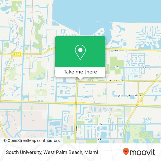 Mapa de South University, West Palm Beach