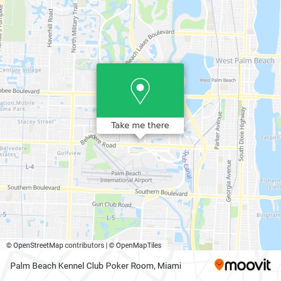 Mapa de Palm Beach Kennel Club Poker Room