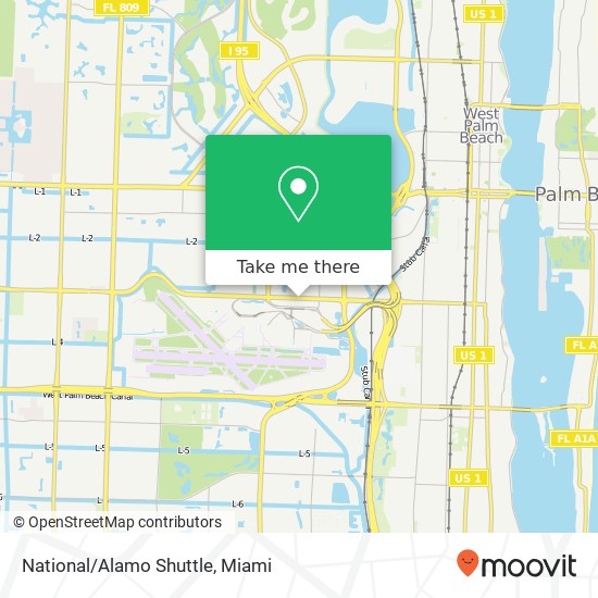 Mapa de National/Alamo Shuttle