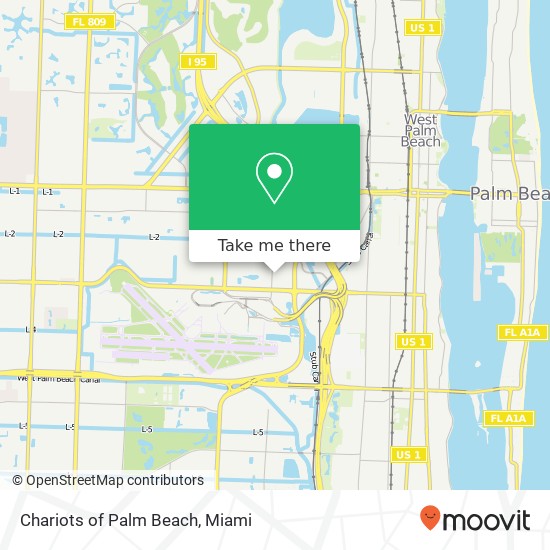 Chariots of Palm Beach map