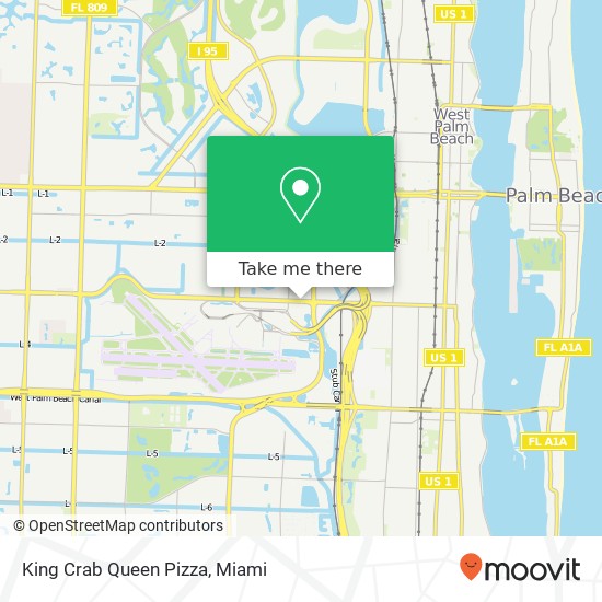 King Crab Queen Pizza map