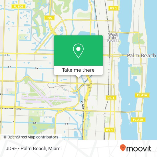 Mapa de JDRF - Palm Beach