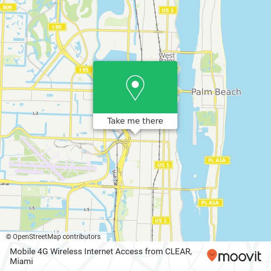 Mobile 4G Wireless Internet Access from CLEAR map