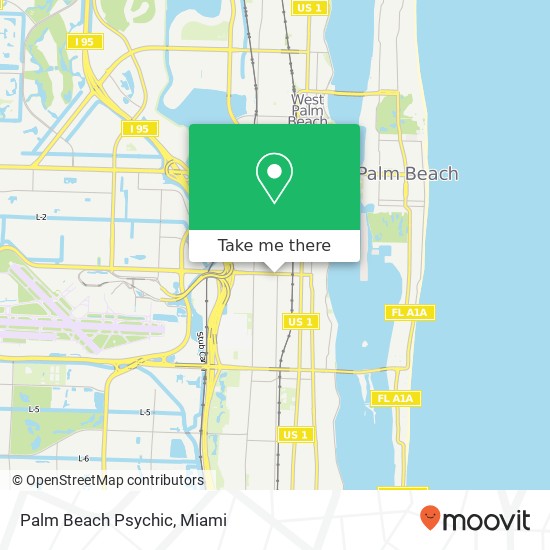 Palm Beach Psychic map