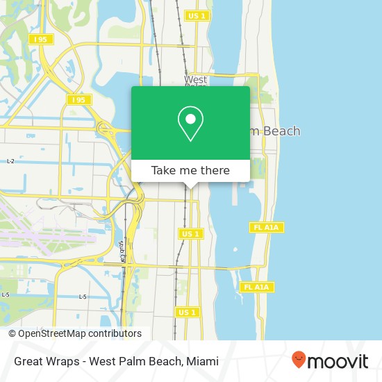 Mapa de Great Wraps - West Palm Beach