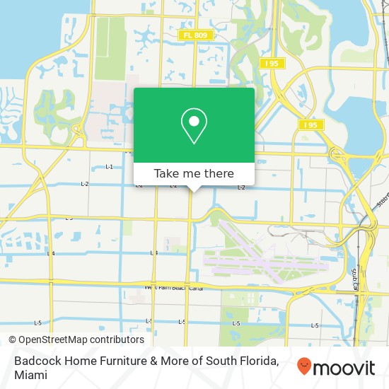 Badcock Home Furniture & More of South Florida map