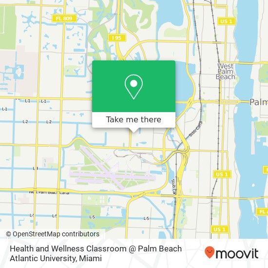 Mapa de Health and Wellness Classroom @ Palm Beach Atlantic University