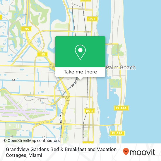 Grandview Gardens Bed & Breakfast and Vacation Cottages map