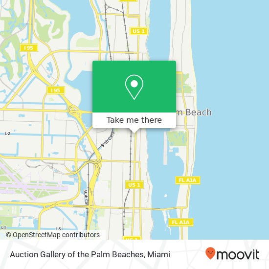 Auction Gallery of the Palm Beaches map
