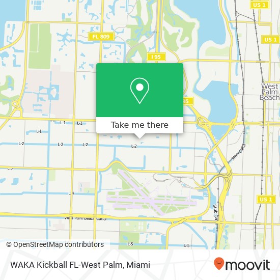 Mapa de WAKA Kickball FL-West Palm