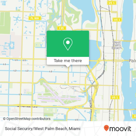 Social Securiry / West Palm Beach map