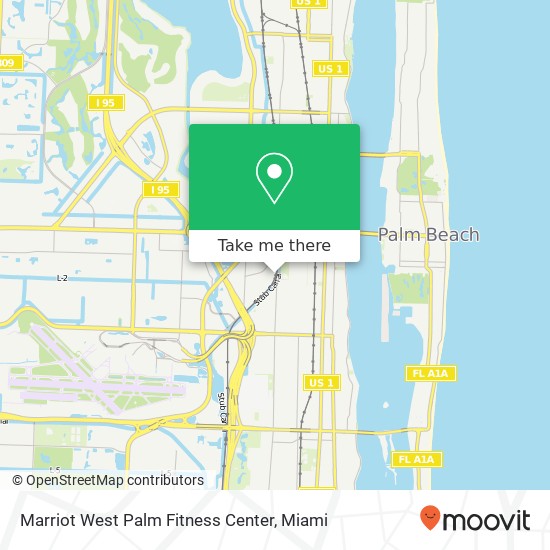 Mapa de Marriot West Palm Fitness Center