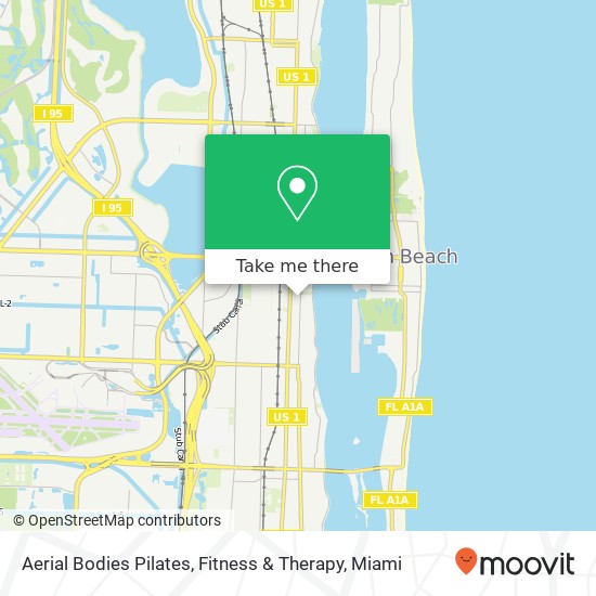 Mapa de Aerial Bodies Pilates, Fitness & Therapy