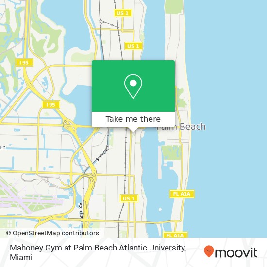 Mapa de Mahoney Gym at Palm Beach Atlantic University