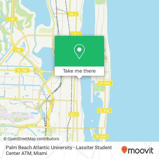 Palm Beach Atlantic University - Lassiter Student Center ATM map