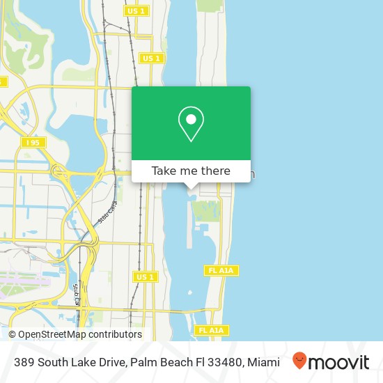 389 South Lake Drive, Palm Beach Fl 33480 map