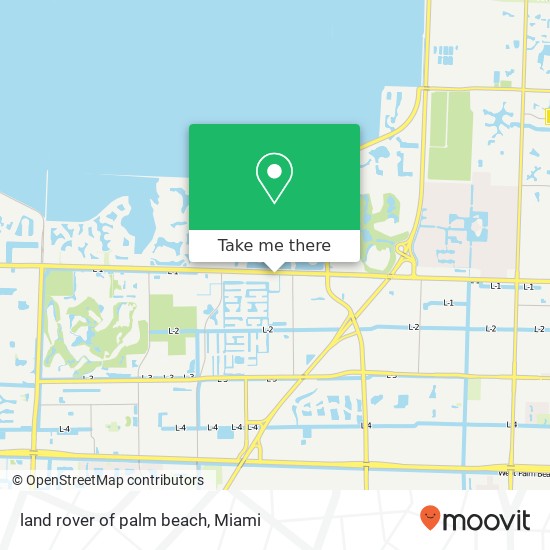 land rover of palm beach map