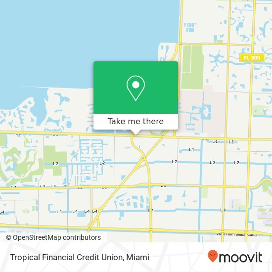 Mapa de Tropical Financial Credit Union