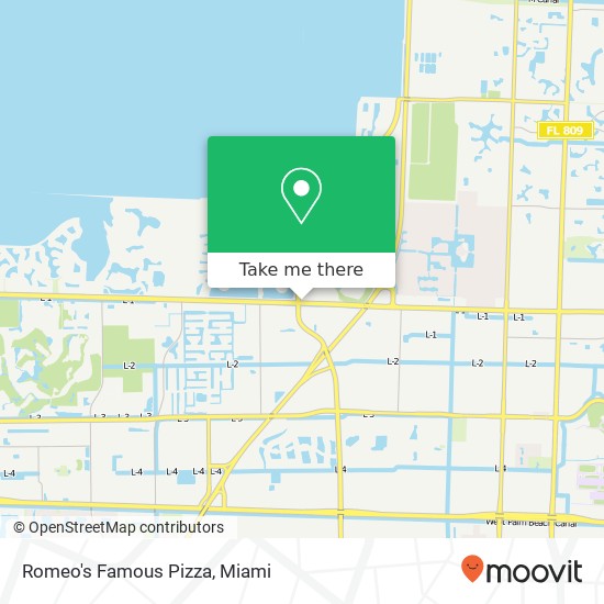 Romeo's Famous Pizza map